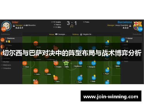 切尔西与巴萨对决中的阵型布局与战术博弈分析
