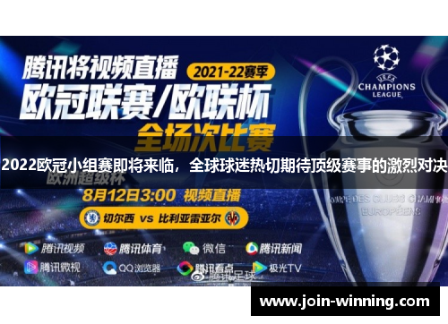 2022欧冠小组赛即将来临，全球球迷热切期待顶级赛事的激烈对决